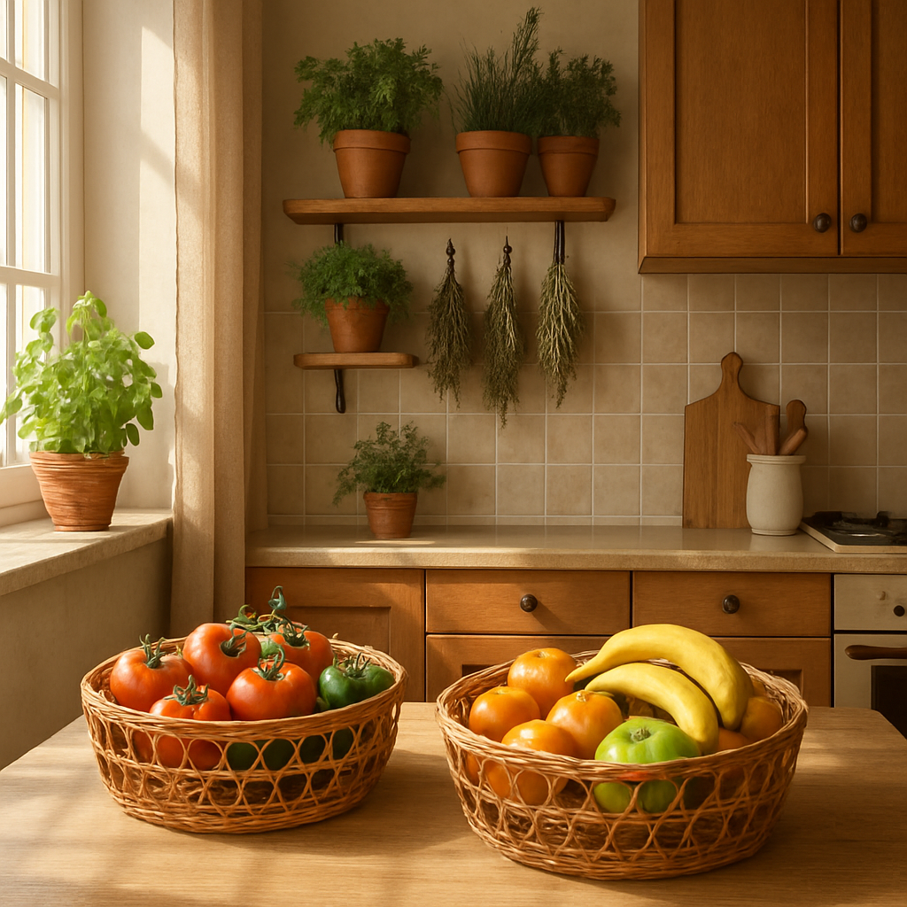 Как создать уют на кухне: корзины-решётки из ротанга, которые преобразят вашу домашнюю обстановку