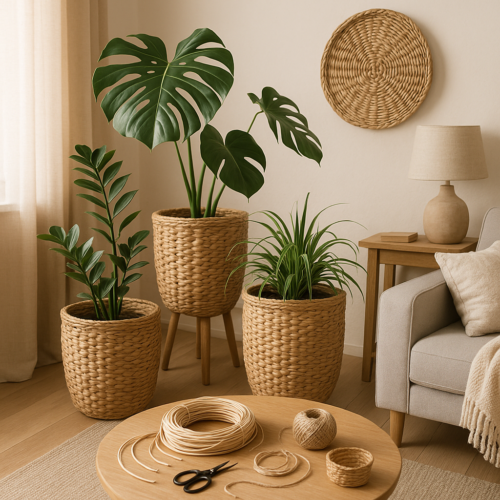 Создайте уют и стиль в вашем доме: плетёные кашпо из ротанга своими руками — пошаговое руководство и советы по дизайну
