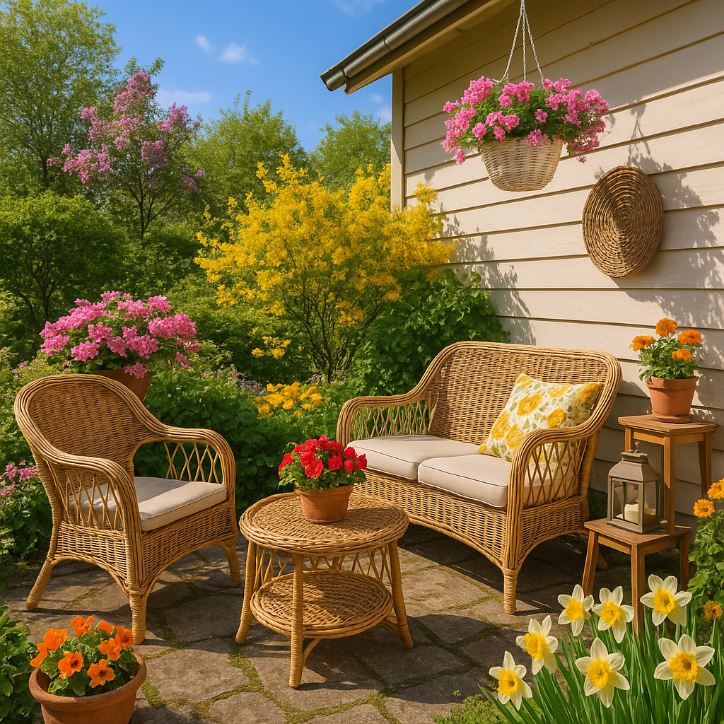 Весенние идеи для украшения дачи: создайте уют с ротангом, цветами и креативом!