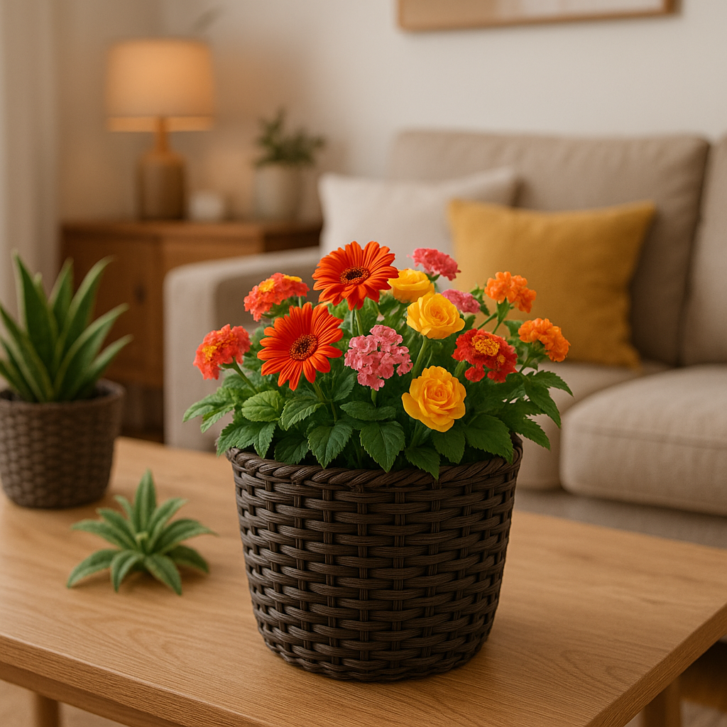 Декоративное кашпо из искусственного ротанга: как создать стильный интерьер и поразить гостей своими изделиями