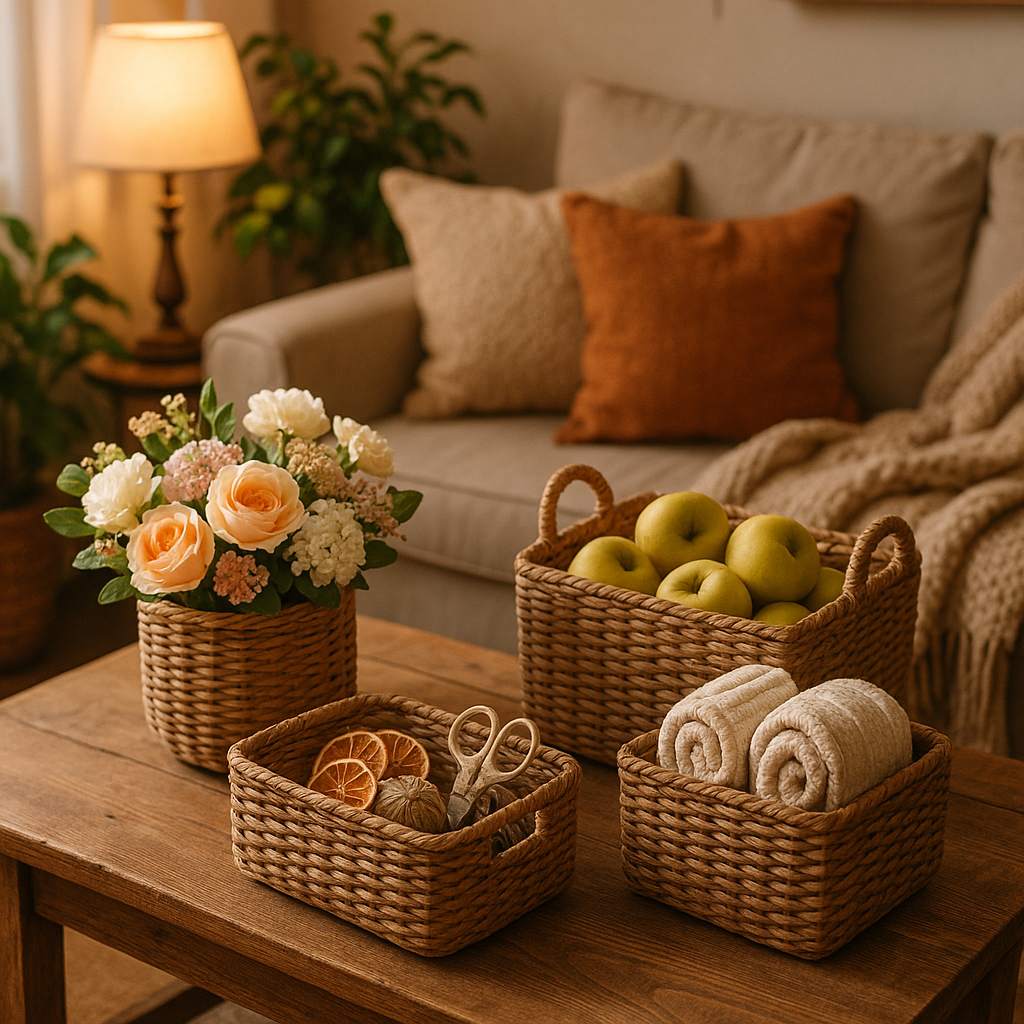Декоративные корзинки из искусственного ротанга: простой мастер-класс и идеи для уюта в вашем доме