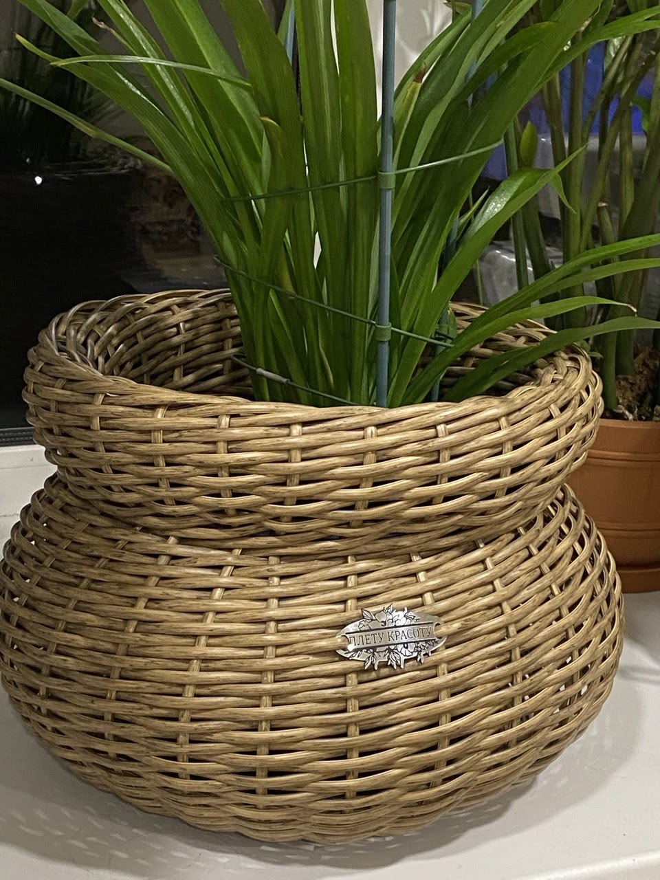 "Горшочек счастья из ротанга Медиум от Надежды Слепухиной: заказывайте красивый ротанг в сообщения группы!"