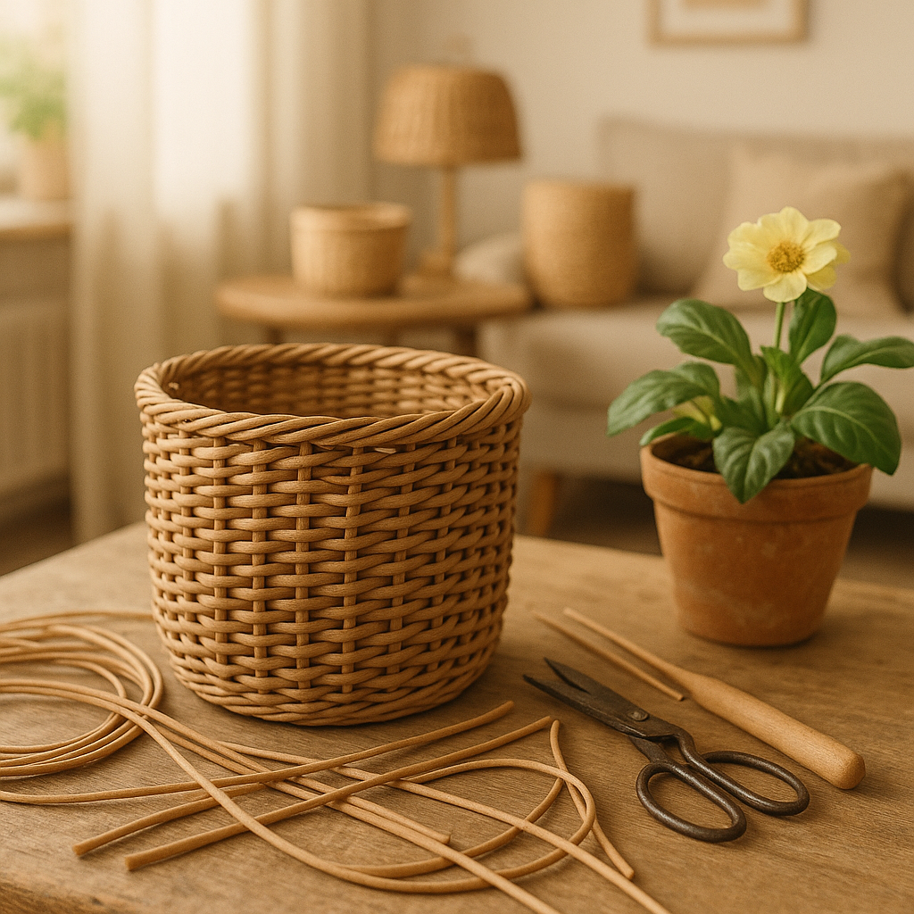 Как создать уникальное плетёное кашпо из ротанга своими руками: пошаговый мастер-класс для уютного дома
