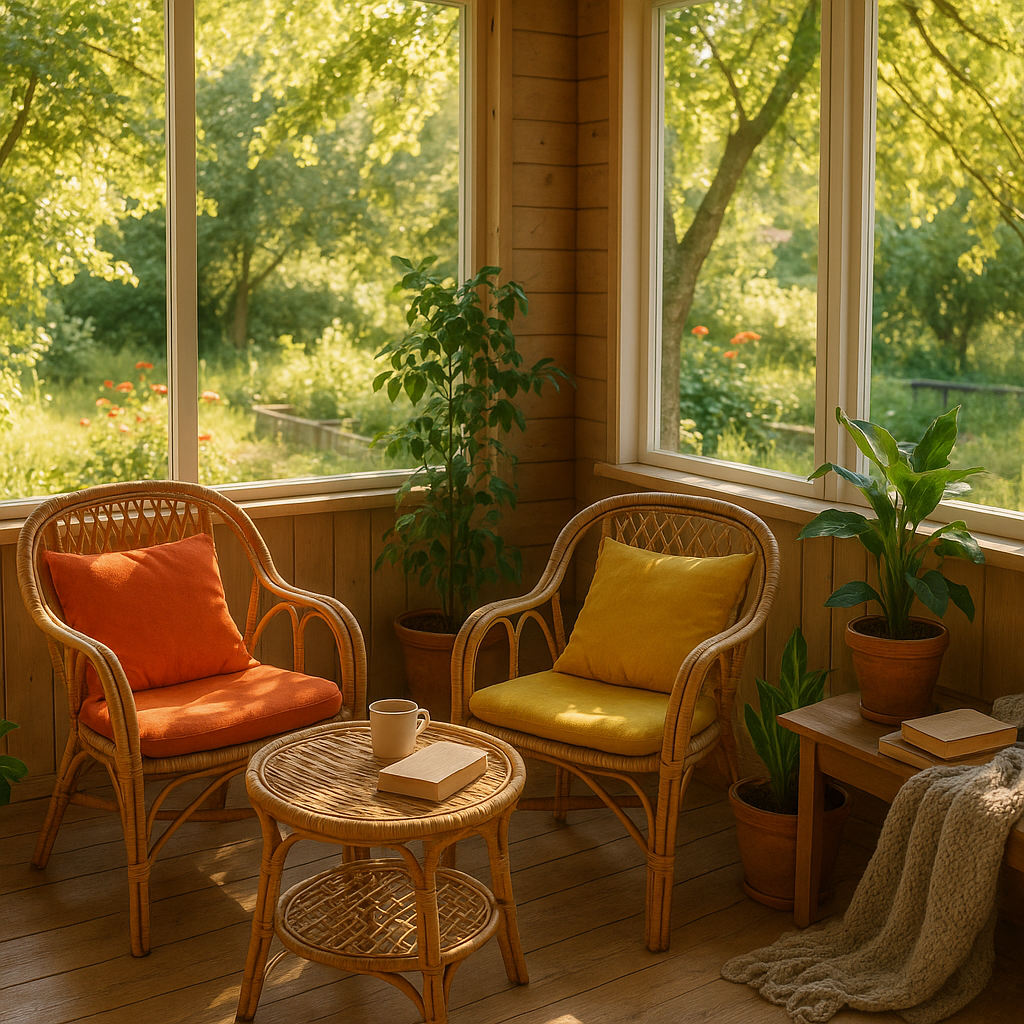 Летний апгрейд дачи: 10 простых идей с ротангом для уютного интерьера без затрат и усилий