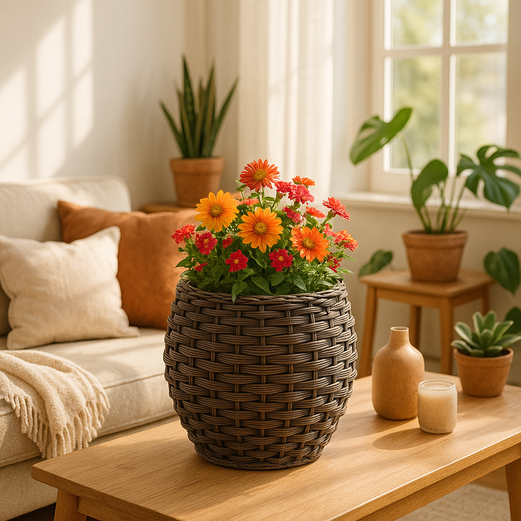 Создайте уют и стиль в вашем доме: как сделать плетёное кашпо из искусственного ротанга своими руками