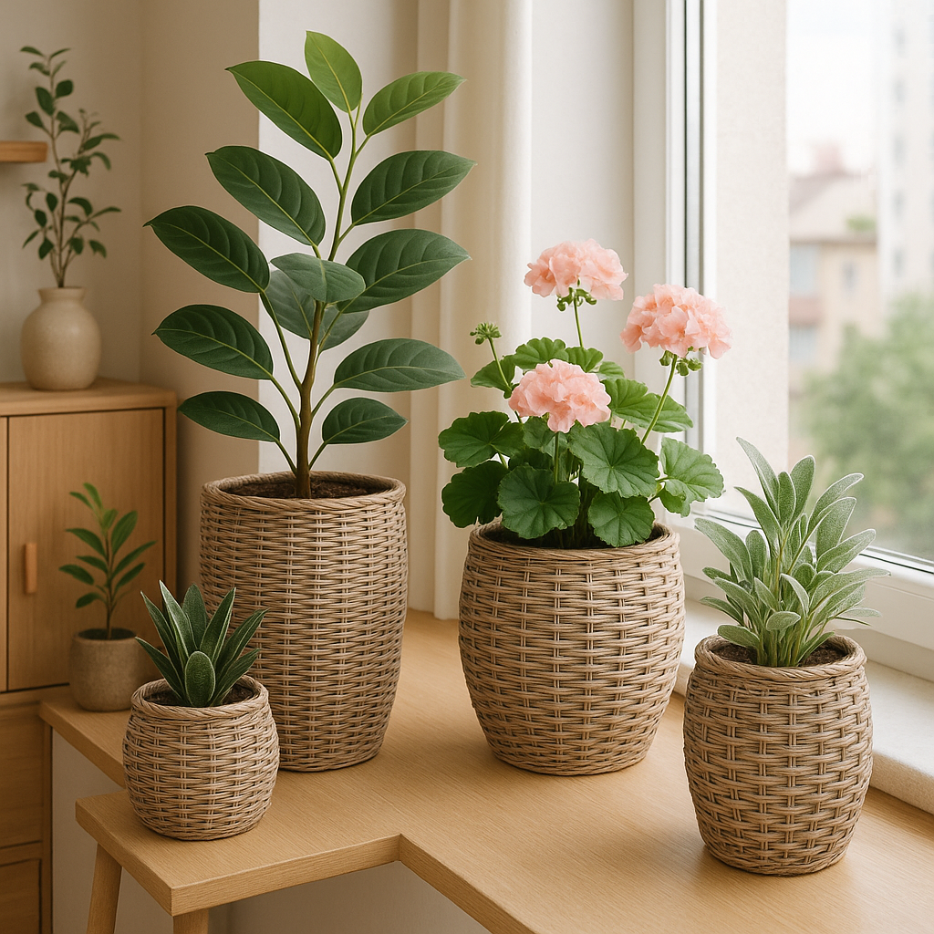 Как создать уникальные плетёные кашпо из искусственного ротанга и подчеркнуть стиль вашего интерьера