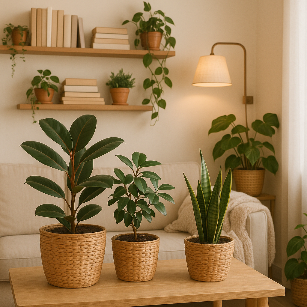 Создайте уютный зеленый уголок: 10 идей декора с комнатными растениями и ротанговыми кашпо