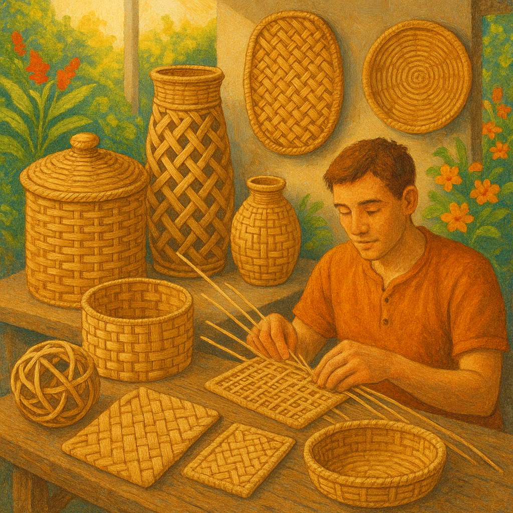 5 простых узоров плетения из ротанга для новичков: начни творить без страха!