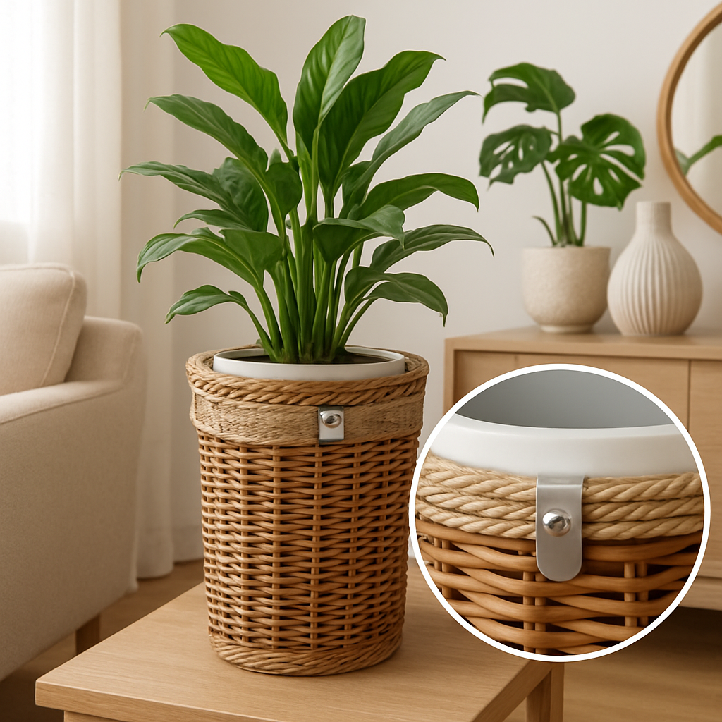 Как надежно закрепить цветочный горшок в ротанговом кашпо: 5 простых способов для идеального интерьера