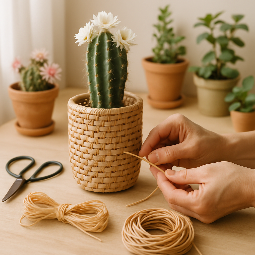 Как создать стильное кашпо для кактуса: пошаговая инструкция для новичков и советы по плетению из ротанга