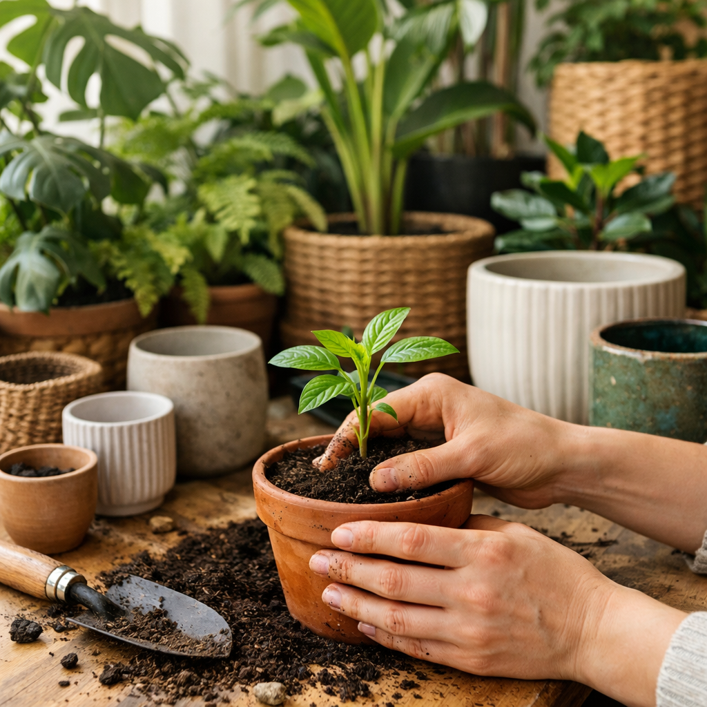 Сравнение размеров кашпо для маленьких, средних и крупных комнатных растений