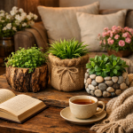 Как создать уют своими руками: 5 простых идей декорирования кашпо натуральными материалами