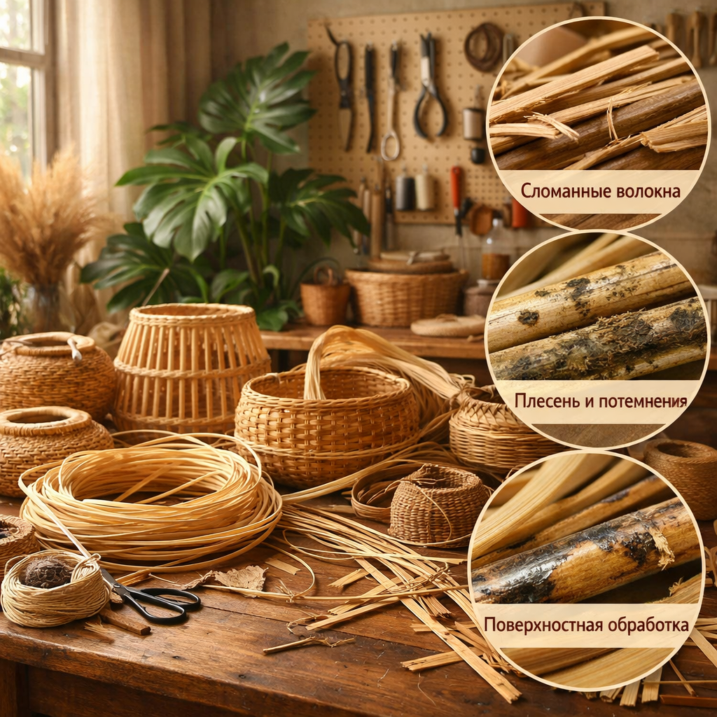 Как выбрать безопасный ротанг для рукоделия: 5 тревожных признаков низкокачественного материала