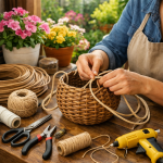 Создайте удивительное подвесное кашпо из искусственного ротанга: пошаговое руководство для рукодельниц!