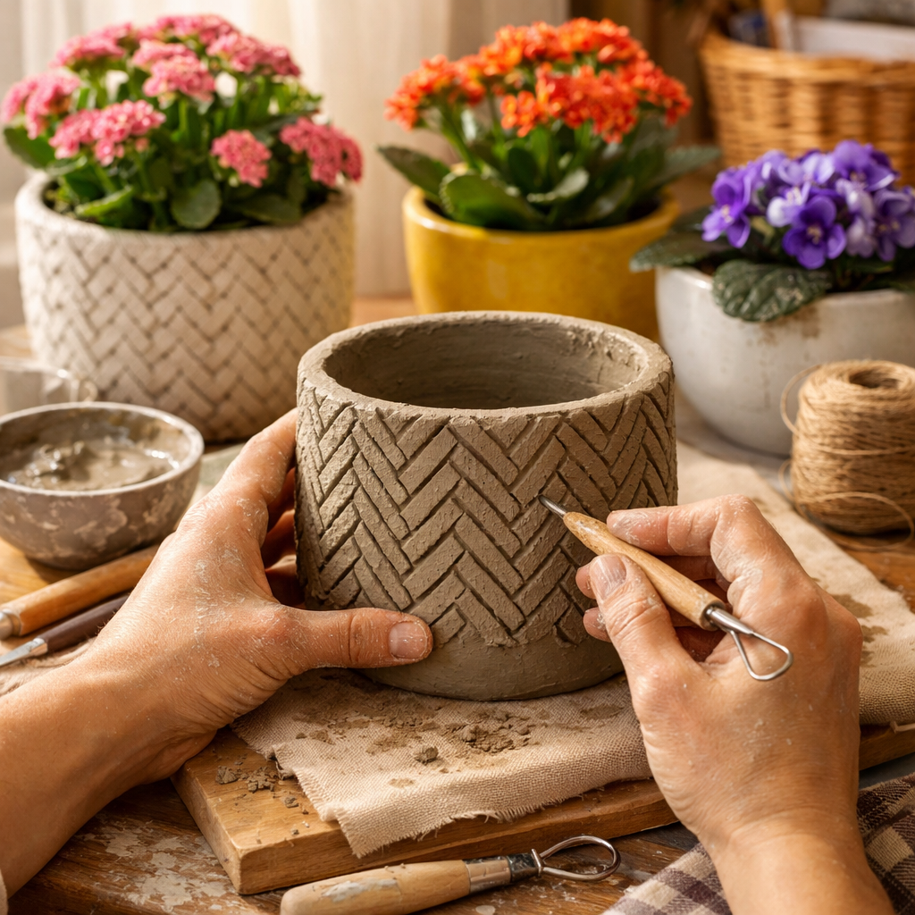 Создайте уникальное кашпо с узором «ёлочка» своими руками: пошаговый мастер-класс и секреты успеха!