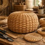 Пошаговое плетение из ротанга без каркаса для начинающих