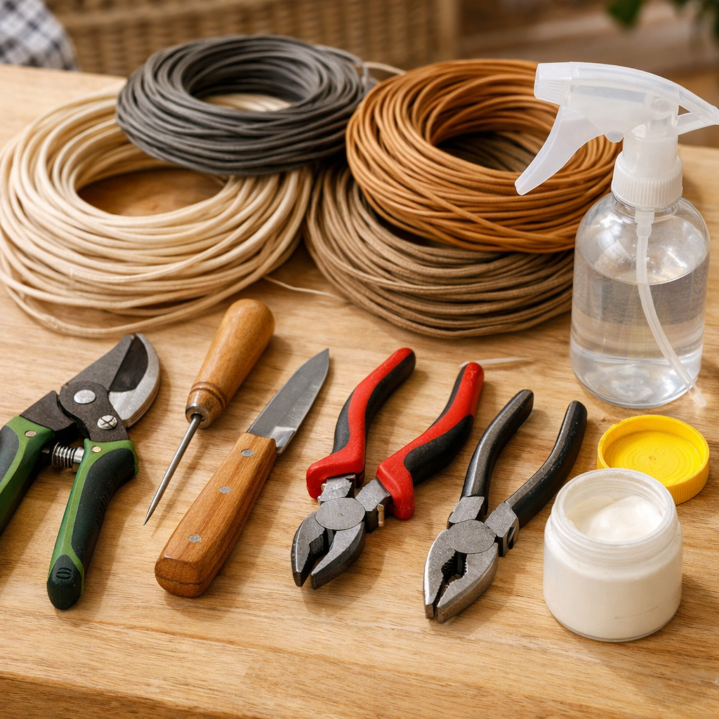 Необходимые инструменты для плетения из ротанга для начинающих