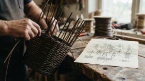 Схема плетения кашпо из ротанга: как понять её с первого взгляда